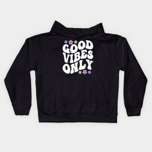 Good vibes only white Kids Hoodie